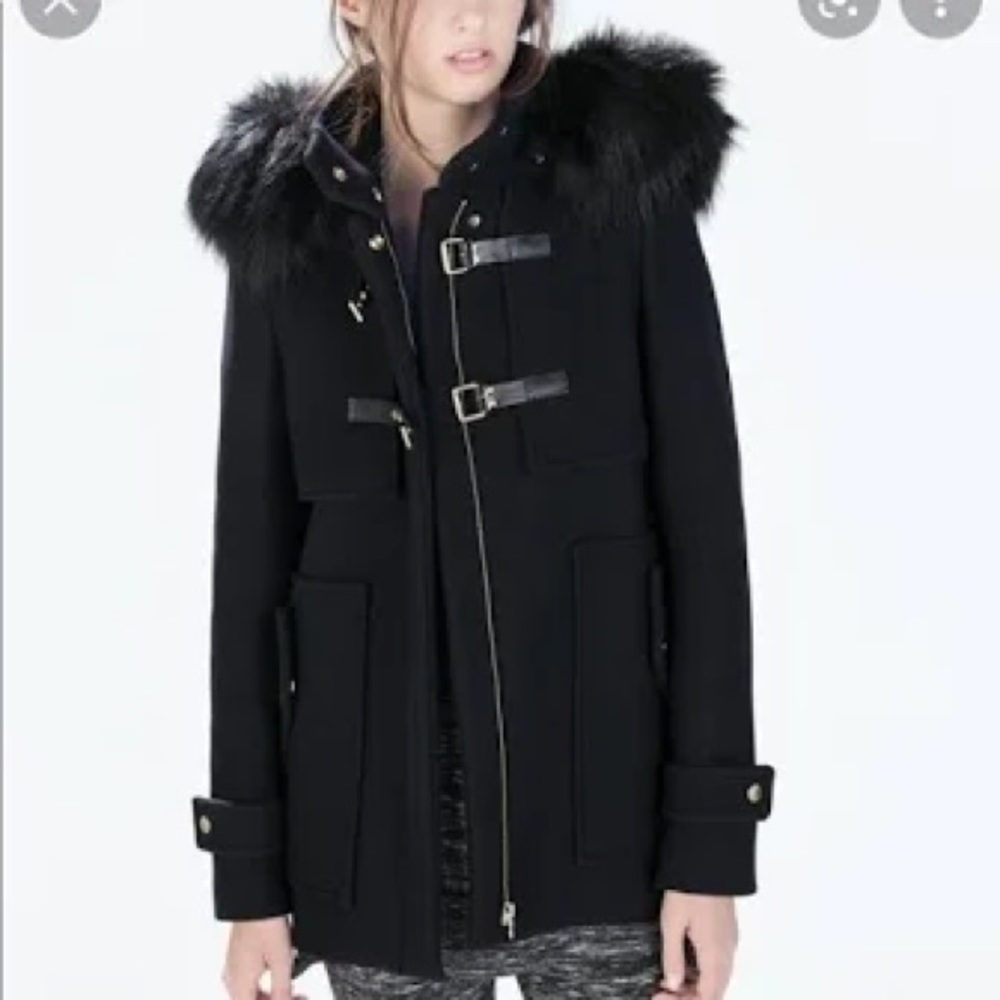 Zara duffel coat with buckles